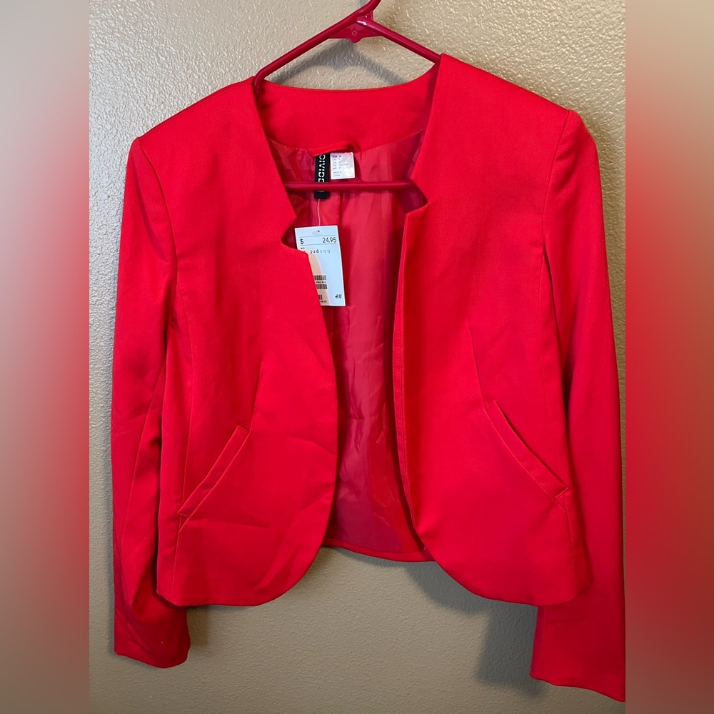Red H&M blazer